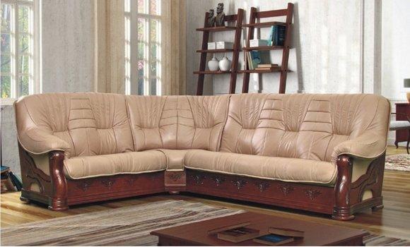 Wohnlandschaft Ecksofa 100% Italienisches Rindsleder Couch Polster Ecke Neu LORD von JVmoebel