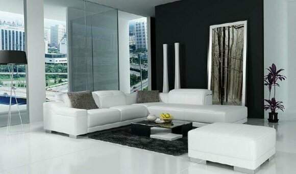 Wohnlandschaft Polster Ecke Eck Sofa Couch Garnitur Landschaft Leder von JVmoebel