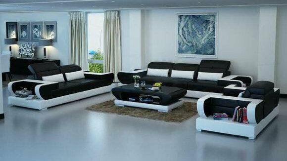 Wohnlandschaft Polster Sofagarnitur Sofa Couch Garnitur Landschaft Leder Wohnlandschaft Polster Sofagarnitur Sofa Couch Garnitur Landschaft Leder von JVmoebel