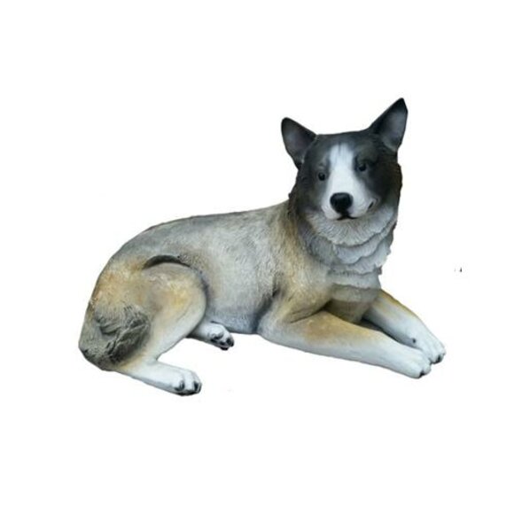 Wolfs Hund Deko Figur Statue Skulptur 43x72 cm Figuren Statuen Skulpturen von JVmoebel