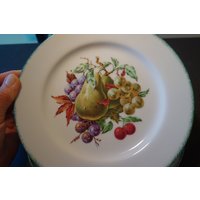 Limoges Lazeyrad Set Von Drei Obstsalat Teller. La Gloriette - Dekoriert Jaspe Main Frankreich Schöne Tischdekoration von JVoyage