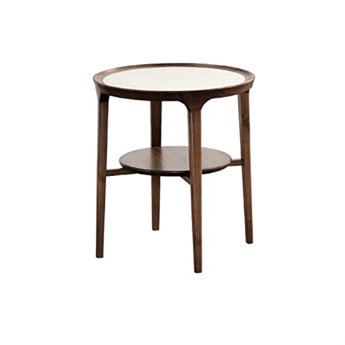 JWBXFYXW Couchtisch kreativer Kaffeetisch Mode Seitentisch 2 Tier runder Kleiner Couchtisch geeignet für Schlafzimmer, Wohnzimmer, Nacht von JWBXFYXW