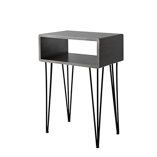 JWBXFYXW Couchtisch rechteckiger Beistelltisch Moderne 2-Layer Hohle Aufbewahrung Metall Kleiner Endtisch Büro Wohnzimmer Sofa Seite Couchtisch Schlafzimmer Nachttisch Beizertisch vorhanden von JWBXFYXW
