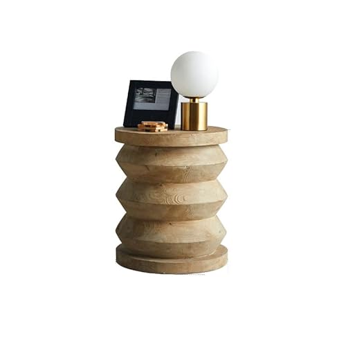 JWBXFYXW Couchtisch runder Beistelltisch Retro Holz kreativer Schuhhocker Kleiner Couchtisch Wohnzimmer Sofa Seiten Dekor Endtisch Schlafzimmer Nachttisch Ecke Tisch Beizertisch vorhanden von JWBXFYXW