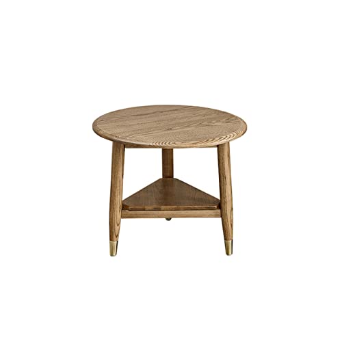 JWBXFYXW Couchtisch runder Beistelltisch moderner Holz Doppelspeicher Ecktisch Wohnzimmer Sofa Seitendekor kleine Couchtisch Schlafzimmer Nachttisch Seitentisch vorhanden von JWBXFYXW