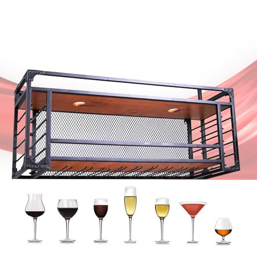 JWBXFYXW Industrial Hanging Wine Rack für Heim- und Restaurant auf den Kopf stürmen Weinflaschenhalter 65x30x50 cm Schwarzes Weinausstellungsregal JWBXFYXW Industrial Hanging Wine Rack für Heim- und Restaurant auf den Kopf stürmen Weinflaschenhalter 65x30x50 cm Schwarzes Weinausstellungsregal von JWBXFYXW