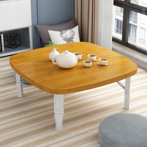 JWBXFYXW Japanische Klappkaffeetisch tragbarer hölzerner Tisch für Bodensitze kompaktes Picknick und Esstisch für Wohnzimmer und Gebrauch im Freien (31x14 Zoll c) von JWBXFYXW