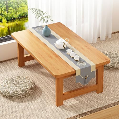 JWBXFYXW Japanische minimalistische hölzerne Klapptisch für Wohnzimmer und Esszimmer sparsamer Tisch 70 x 40 x 30 cm ideal für Bodensitzungen und kleine Räume (Farbe: a) von JWBXFYXW