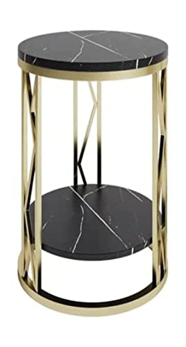 JWBXFYXW Kleiner Tisch Seitentisch Endtisch Metall Rahmenplatte Rack Office-Sofa Sittle Couchtisch 2-Layer Rack kleine Wohnzimmertische vorhanden JWBXFYXW Kleiner Tisch Seitentisch Endtisch Metall Rahmenplatte Rack Office-Sofa Sittle Couchtisch 2-Layer Rack kleine Wohnzimmertische vorhanden von JWBXFYXW