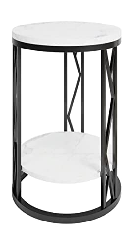 JWBXFYXW Kleiner Tisch Seitentisch Endtisch Metall Rahmenplatte Rack Office-Sofa Sittle Couchtisch 2-Layer Rack kleine Wohnzimmertische vorhanden von JWBXFYXW