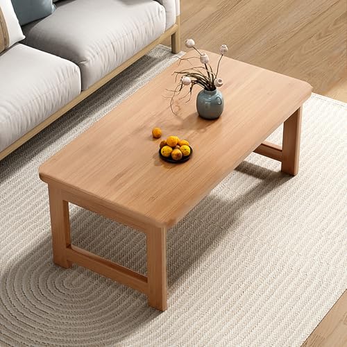 JWBXFYXW Moderne japanische Faltbare Kaffeetisch - Niedriges rechteckiges Holzdesign Keine Baugruppe benötigt ideal für Schlafzimmer und Balkon raumsparende, vielseitige Tee Tisch. von JWBXFYXW
