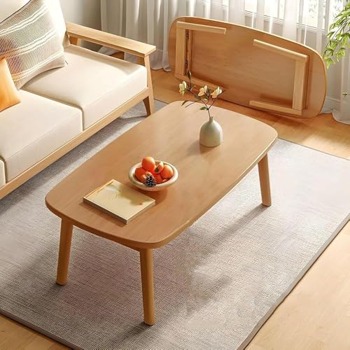 JWBXFYXW Moderner Faltbarer japanischer Couchtisch rechteckiger MDF -Sofa mit dicken Beinen für Wohnzimmer Schlafzimmer & Büro - 120 cm stylisch und funktional (Farbe: B) von JWBXFYXW
