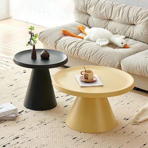 JWBXFYXW Moderner Nistkaffeetisch Set aus 2 runden Sockel -Kaffeetische Multifunktional Tische für Wohnzimmer und Esszimmer stilvolles schwarzes Design JWBXFYXW Moderner Nistkaffeetisch Set aus 2 runden Sockel -Kaffeetische Multifunktional Tische für Wohnzimmer und Esszimmer stilvolles schwarzes Design von JWBXFYXW