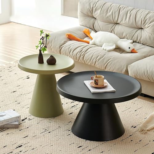 JWBXFYXW Moderner Nistkaffeetisch Set aus 2 runden Sockel -Kaffeetische Multifunktional Tische für Wohnzimmer und Esszimmer stilvolles schwarzes Design JWBXFYXW Moderner Nistkaffeetisch Set aus 2 runden Sockel -Kaffeetische Multifunktional Tische für Wohnzimmer und Esszimmer stilvolles schwarzes Design von JWBXFYXW