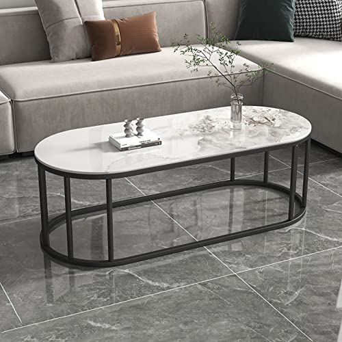 JWBXFYXW Moderner ovaler Couchtisch für Wohnzimmer und Büro gesinterte Steindecke mit Metallrahmen Stylish Storage Regal Easy Assembly Perfekt für Café & Bar Dekor JWBXFYXW Moderner ovaler Couchtisch für Wohnzimmer und Büro gesinterte Steindecke mit Metallrahmen Stylish Storage Regal Easy Assembly Perfekt für Café & Bar Dekor von JWBXFYXW
