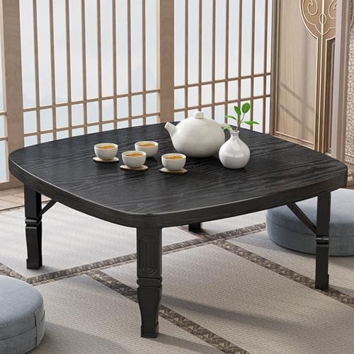 JWBXFYXW Tragbarer japanischer Klappkaffeetisch Kleiner Tisch mit niedrigem Boden für Essen und Picknicks ideal für Wohnzimmer und Nutzung im Freien (60x35 cm/24x14inch) von JWBXFYXW