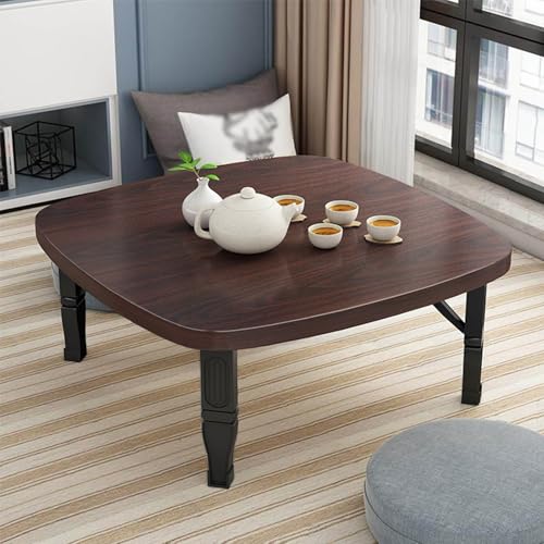 JWBXFYXW Tragbarer japanischer Klapptisch Holz Niedriger Tisch für Fußboden Sitzplätze kompaktes Picknick und Esstisch für Wohnzimmer und Nutzung im Freien (70 x 35 cm 28x14in) von JWBXFYXW