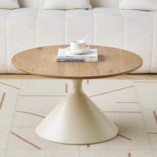 JWBXFYXW Vielseitiger runder hölzerner Couchtisch - stilvolles Sofa Seitentisch & Nachttisch für kleine Räume - ideal für Wohnzimmer Schlafzimmer Büro - Beige Finish JWBXFYXW Vielseitiger runder hölzerner Couchtisch - stilvolles Sofa Seitentisch & Nachttisch für kleine Räume - ideal für Wohnzimmer Schlafzimmer Büro - Beige Finish von JWBXFYXW