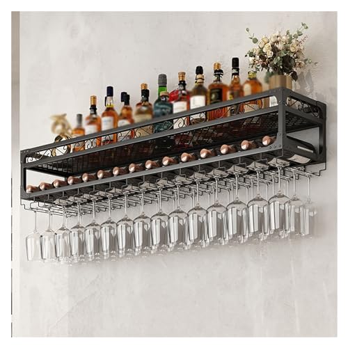 Moderner, wildmontierter Weinregal mit multifunktionalem Eisenflaschenhalter und Stielgas -Glasregal ideal für Heimrestaurant und Bars Stilvolle Aufbewahrungslösung für Weinflaschen und Gläser (C. Moderner, wildmontierter Weinregal mit multifunktionalem Eisenflaschenhalter und Stielgas -Glasregal ideal für Heimrestaurant und Bars Stilvolle Aufbewahrungslösung für Weinflaschen und Gläser (C. von JWBXFYXW