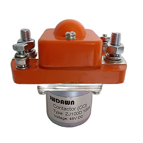 JWDAWN ZJ100 ZJ100D 100A NO (Normally Open) Elektromagnetische Relais 12V 24V 36V 48V 72V 80V DC Contactor 12 24 36 48 72 80 Volt 100 Amp (ZJ100D 48V) von JWDAWN