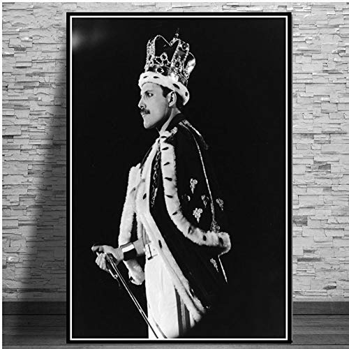 JWJQTLD Leinwanddruck Freddie Mercury Rock Musiker Poster Und Drucke Bohemian Rhapsody Wandkunst Leinwand Malerei Bilder Raum Wohnkultur, 30X40Cm Ohne Rahmen von JWJQTLD