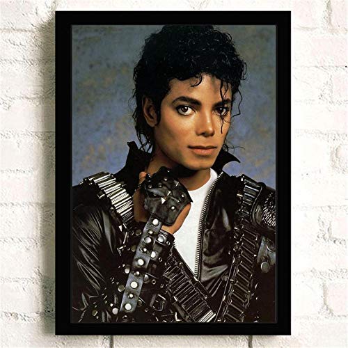 JWJQTLD Leinwanddruck Home Decoration Wandkunst Drucke Modulare Bilder Musikstar Michael Jackson Gemälde Nordic Style Leinwand Poster Für Wohnzimmer, 30X40Cm No Frame von JWJQTLD