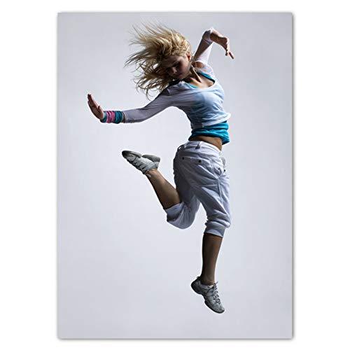 JWJQTLD Leinwanddruck Tänzer Art Poster An Der Wand Dekor Modernes Wohnzimmer Leinwand Kunst Bild Drucken Street Dance Girl Wand Dekor von JWJQTLD