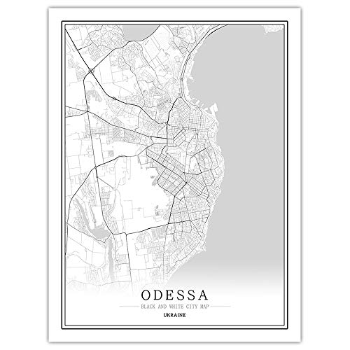 JWJQTLD Leinwanddruck Ukraine Schwarz Weiß Weltstadtplan Poster Nordic Wohnzimmer Wandkunst Bilder Home Decor Leinwand Gemälde, 50X70Cm No Frame JWJQTLD Leinwanddruck Ukraine Schwarz Weiß Weltstadtplan Poster Nordic Wohnzimmer Wandkunst Bilder Home Decor Leinwand Gemälde, 50X70Cm No Frame von JWJQTLD