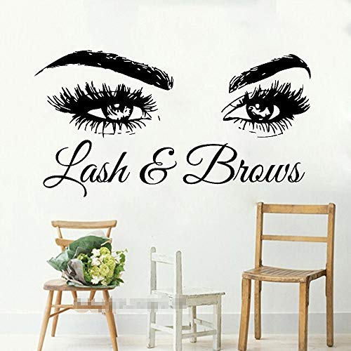 JWJQTLD Wandaufkleber Europäische Und Amerikanische Frauenaugen Lash Brows Vinyl Geschnitzte Dekorative Wandaufkleber 56X106Cm Geeignet Für Jede Glatte Oberfläche von JWJQTLD