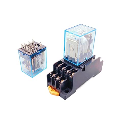 10 STÜCKE MY4NJ DPDT Miniaturspule Generalelectromagnetic Zwischenrelaisschalter 14Pin With14A Sockelsockel DC12V24V AC110V220V(Has Socket,1pcs CD12V) von JWLINRKS