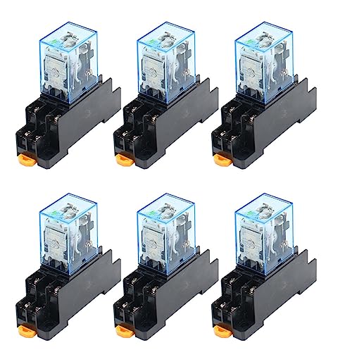 10Pcs Relais LY2 DC12V DC24V AC110V AC220V Kleine Relais 10A 8 Pins Spule DPDT mit Sockel Basis 8pin 10A(Dc,380v) von JWLINRKS