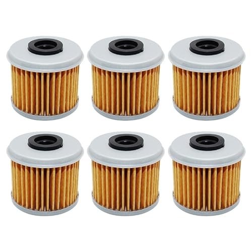 JWLYGMD Motocicleta-Teile 1/3/6 stücke Motorrad Motoröl Filter for CRF150F CRF150R CRF250R CRF 250R CRF250X CRF450R CRF 450R CRF450X CRF 450X 04-16(6 Pieces Yellow) von JWLYGMD