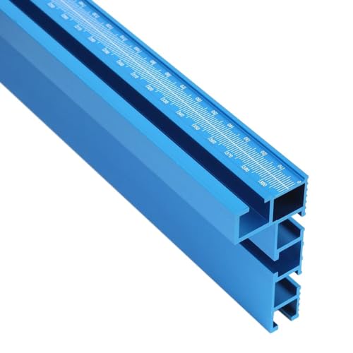 75 Typ Gehrungsschienen-Zaunstopper, blauer Aluminiumprofil-Fräszaun, 40/50 cm, Multi-T-Schiene, Tischkreissägen-Zaun, Holzbearbeitung, T-Nut (Color : 40cm, Size : 1pcs) von JWOO