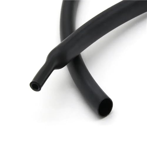 JWOO 3:1 Schrumpfschlauch mit doppelwandigem Kleber, transparent, schwarz, Durchmesser 1,6 bis 50 mm(Black,30MM*5 Meters) von JWOO