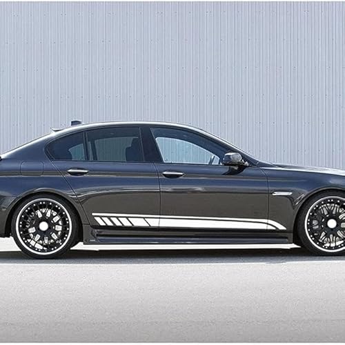 Autoaufkleber Für VW CC T-ROC Bora Jetta Golf Golf GTI T-Cross Lamando Auto Styling Karosserie Seitenaufkleber Dekoration Streifen Zubehör Grafische Aufkleber,B-White von JWOZQ