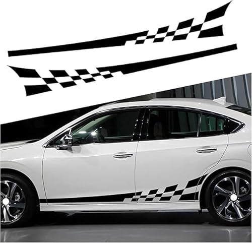 JWOZQ Autoaufkleber Für BMW 3 Series 318d 320i 320d 320e 330i Auto Styling Karosserie Seitenaufkleber Dekoration Streifen Zubehör Grafische Aufkleber,A-Black von JWOZQ