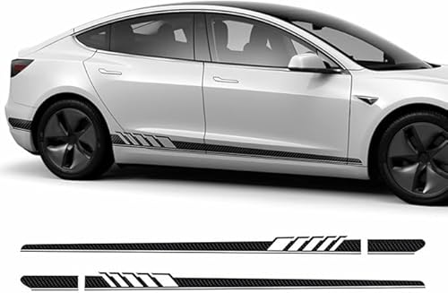 JWOZQ Autoaufkleber Für Tesla Model 3 2017-2022 Auto Styling Karosserie Seitenaufkleber Dekoration Streifen Zubehör Grafische Aufkleber,A-Black JWOZQ Autoaufkleber Für Tesla Model 3 2017-2022 Auto Styling Karosserie Seitenaufkleber Dekoration Streifen Zubehör Grafische Aufkleber,A-Black von JWOZQ