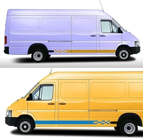 JWOZQ Autoaufkleber Für VW LT35 Auto Styling Karosserie Seitenaufkleber Dekoration Streifen Zubehör Grafische Aufkleber,D-Yellow von JWOZQ