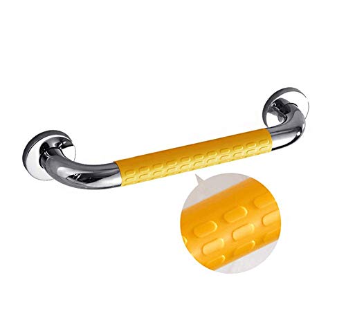 Badgeländer Rutschfester Badgeländer, Toilettengriff Edelstahl 304 Duschsicherheitsgriff 1,4 Zoll Durchmesser, Satin, 48 cm (Farbe: gelb, Größe von JWQPAD
