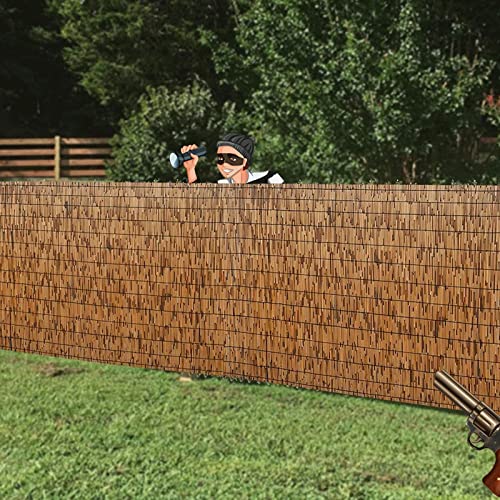 Bambus-Zaunpaneele Sichtschutz Sonnenschutz für Garten, Pool, Pflanze, 1,5 m x 5 m, natürliches Sichtschutz-Panel für Privatsphäre und Dekoration, Größe 130 x 800 cm, einfach zu installieren von JWQPAD