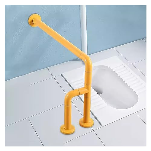 Behinderte Handläufe Edelstahl Toilettengeländer Sicherheitsstange für Badezimmer zur Wandmontage Bodenträger Bodengeländer für behinderte Menschen Mont von JWQPAD