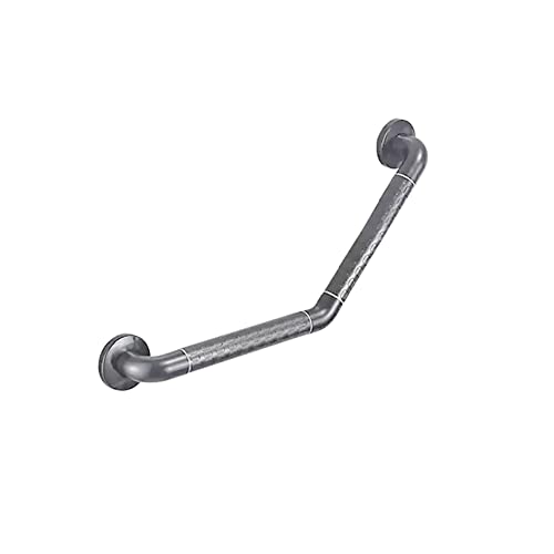 Edelstahl Handlauf 135° Rutschfester Handlauf zur Wandmontage in der Toilette Badgriff Seniorenschutzgeländer (grau 30x30) von JWQPAD