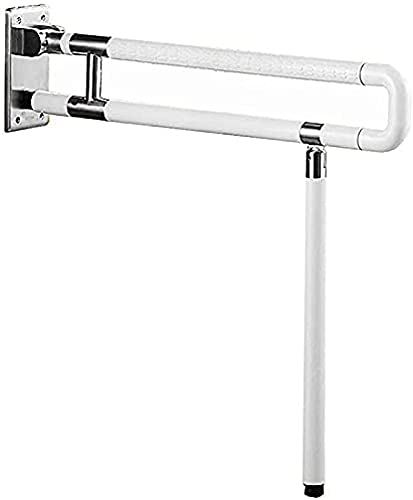 Handläufe Rutschfester Griff Dusch-WC, Handläufe für Alte, Weiß-60CM von JWQPAD