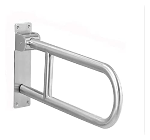Handlauf Badewannenhalter Handtuchhalter Faltbare Edelstahl U-Form Barrierefrei Toilettengeländer für behinderte und ältere Menschen Armlehne von JWQPAD