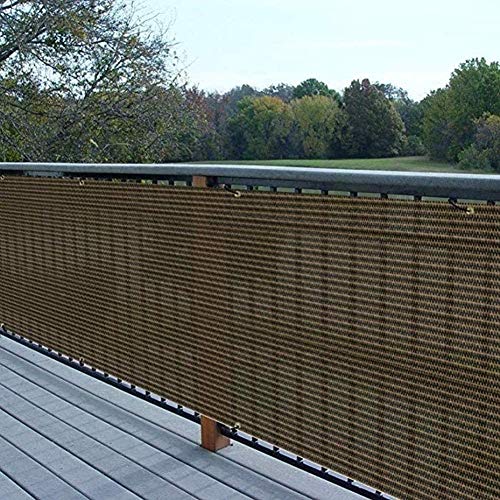 JWQPAD Sichtschutzzaun Gartenzaun Balkonzaun Außenzaun Seitenmarkise Balkon Sichtschutz 160g/m² Dekorative Zäune GCSQF210410 von JWQPAD