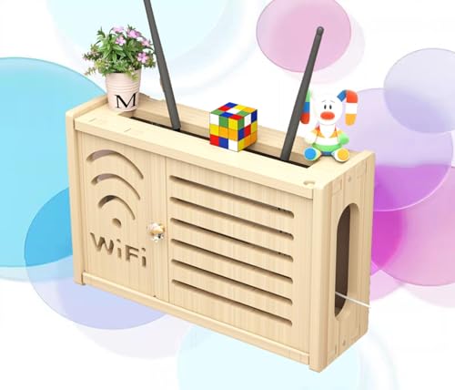 JWQPAD WiFi Router Aufbewahrungsbox Versteckte WiFi Router Box Wlan Router Aufbewahrungsbox für Wireless Router Aufbewahrungsbox für Wandmontage C-36x24cm von JWQPAD