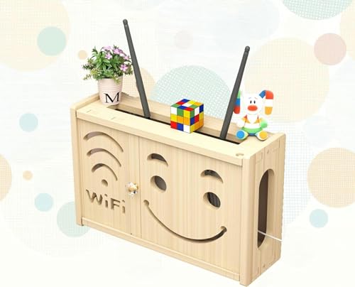JWQPAD WiFi Router Aufbewahrungsbox Wlan Router Aufbewahrungsbox Wlan Router Aufbewahrungsregal Wandhalterung von JWQPAD