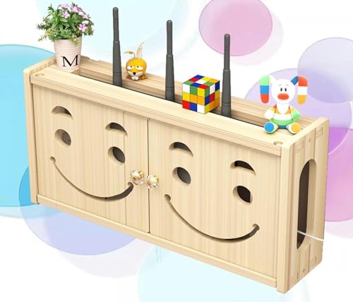 JWQPAD WiFi Router Aufbewahrungsbox Wlan Router Aufbewahrungsbox für WiFi Router Lagerregal Wifi Router Regal Aufbewahrungsbox für Wandmontage von JWQPAD