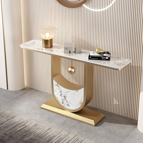 Konsolentisch Konsolentisch Konsolentisch Schmale Konsolentisch Couchtisch Flurtisch Flurdeko mit Stauraum für Eingangsbereich Flur Flur Wohnzimmer (Gold B, 100c von JWQPAD