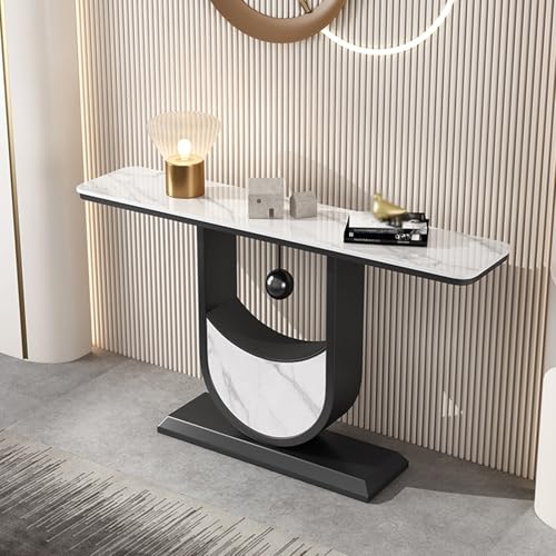Konsolentisch Konsolentisch Konsolentisch Schmale Konsolentisch Couchtisch Flurtisch Flurdeko mit Stauraum für Eingangsbereich Flur Flur Wohnzimmer (Schwarz C, 150 cm) von JWQPAD